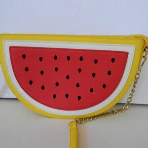 MELLOW WORLD YELLOW WATERMELON CRESCENT CROSSBODY BAG